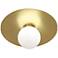 Robert Abbey Dal Flushmount 13" Hammered Brass Finish with White Glass
