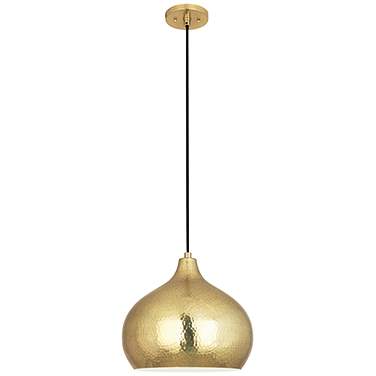 Robert Abbey Dal Pendant 14" Hammered Brass Finish