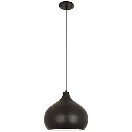 Image1 of Robert Abbey Dal Pendant 14" Hammered Patina Bronze Finish