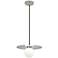 Robert Abbey Dal Pendant Polished Nickel Finish With White Glass Shade