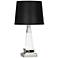 Robert Abbey Darius Black Parchment Tapered Nickel Accent Lamp
