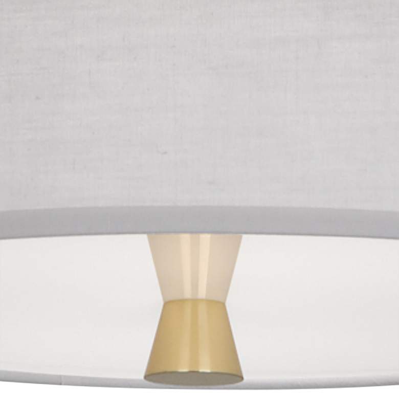 Image 4 Robert Abbey Decker 17 inch Wide Modern Brass and Light Grey Ceiling Light more views