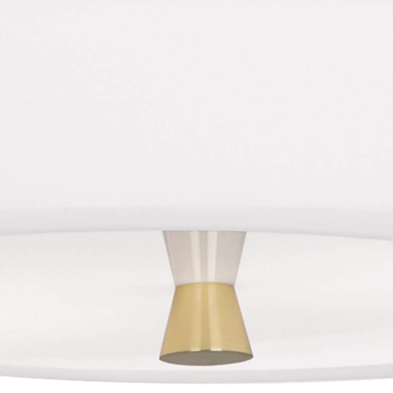 Image 4 Robert Abbey Decker 17" Wide Modern Brass and White Ceiling Light more views