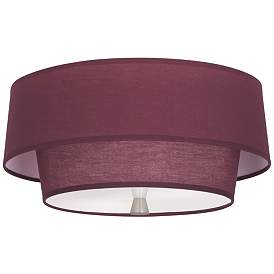 Image1 of Robert Abbey Decker 17" Wide Polished Nickel and Red Ceiling Light