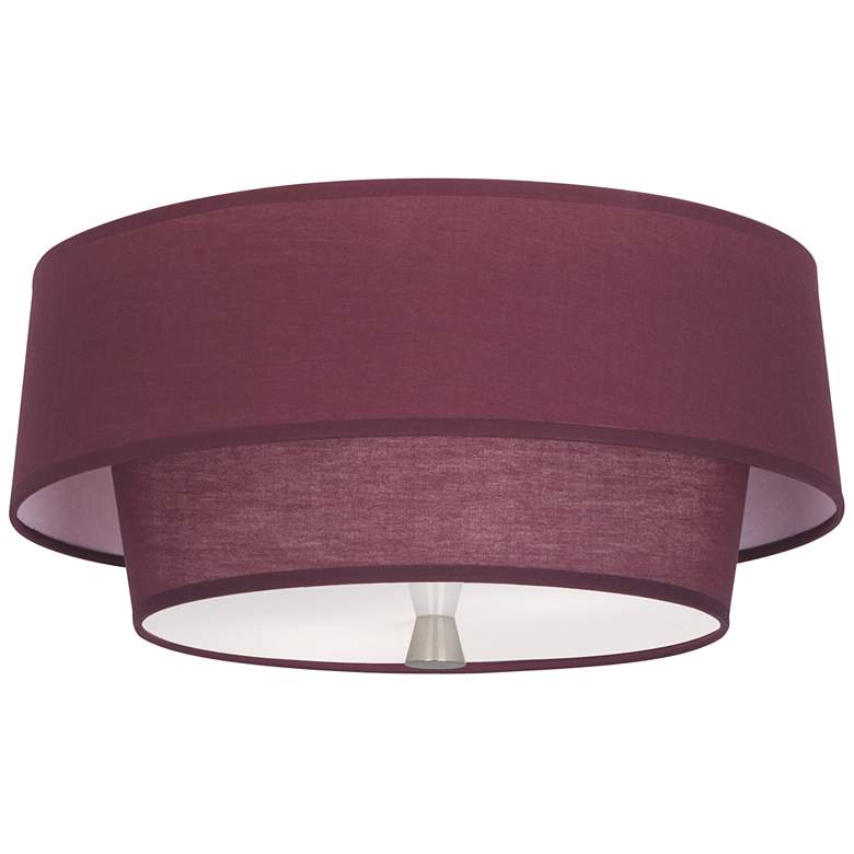 Image 1 Robert Abbey Decker 17" Wide Polished Nickel and Red Ceiling Light