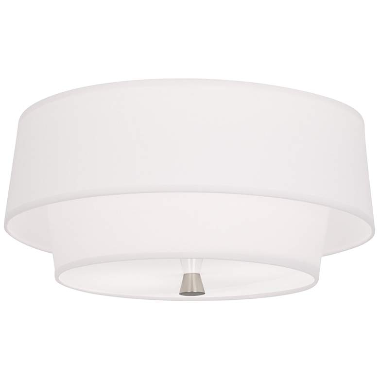 Image 2 Robert Abbey Decker 17 inch Wide Polished Nickel and White Ceiling Light