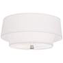 Robert Abbey Decker 17" Wide Polished Nickel and White Ceiling Light