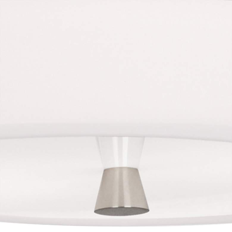 Image 4 Robert Abbey Decker 17" Wide Polished Nickel and White Ceiling Light more views