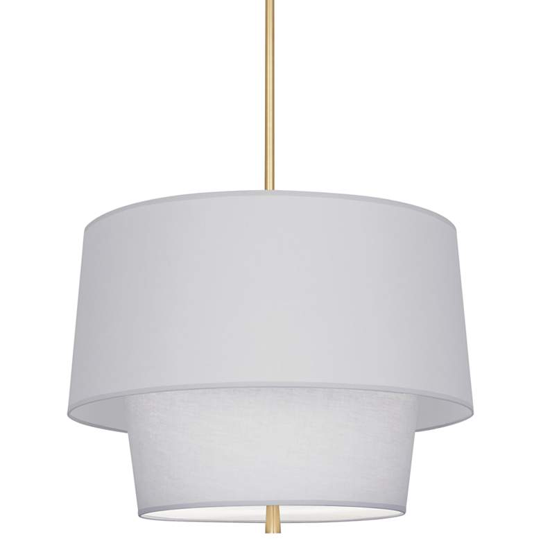 Image 1 Robert Abbey Decker 18 1/4"H Modern Brass and Gray Pendant Light