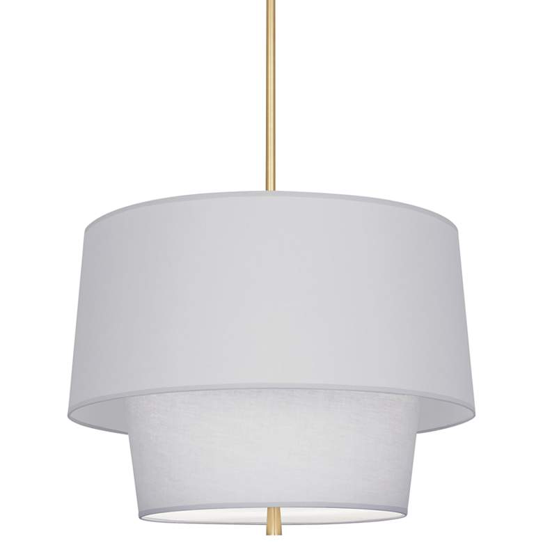 Image 1 Robert Abbey Decker 18 1/4 inchH Modern Brass and Gray Pendant Light