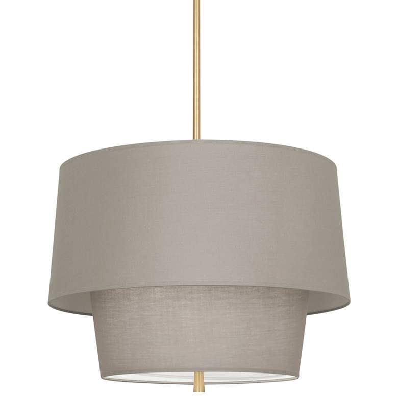Image 1 Robert Abbey Decker 18 1/4"H Modern Brass and Smoke Gray Pendant Light