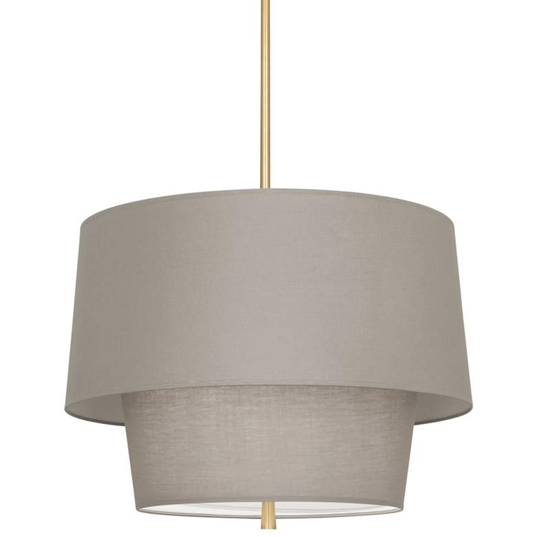 Image 1 Robert Abbey Decker 18 1/4 inchH Modern Brass and Smoke Gray Pendant Light