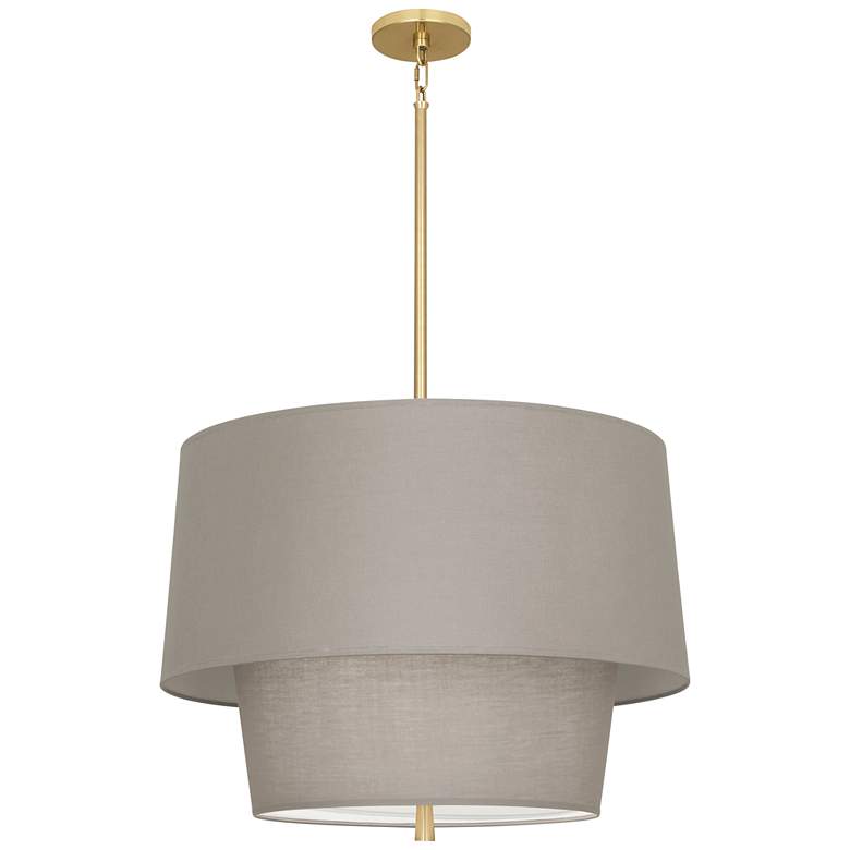 Image 4 Robert Abbey Decker 18 1/4"H Modern Brass and Smoke Gray Pendant Light more views