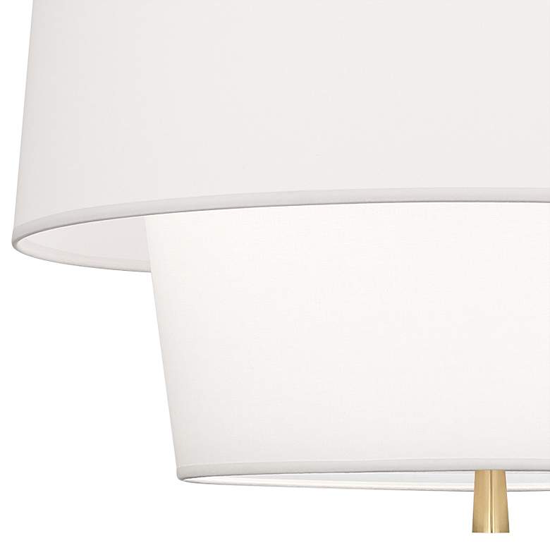 Image 2 Robert Abbey Decker 18 1/4"H Modern Brass and White Pendant Light more views