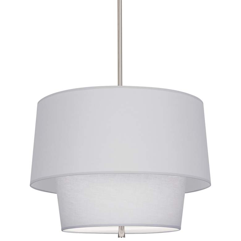 Image 1 Robert Abbey Decker 18 1/4"H Polished Nickel and Gray Pendant Light