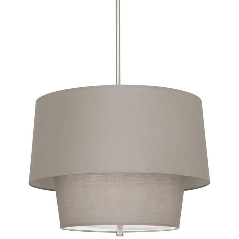 Image 1 Robert Abbey Decker 18 1/4"H Polished Nickel and Smoke Gray Pendant