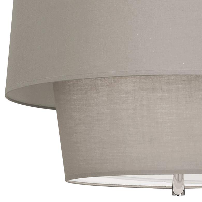 Image 2 Robert Abbey Decker 18 1/4"H Polished Nickel and Smoke Gray Pendant more views