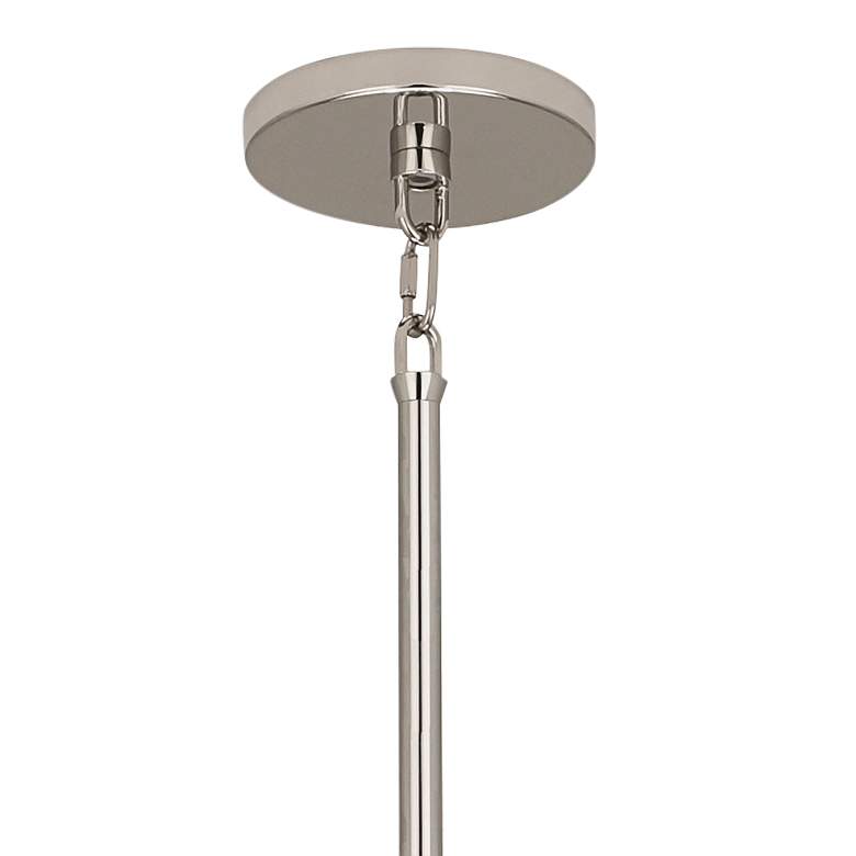 Image 3 Robert Abbey Decker 18 1/4"H Polished Nickel and Smoke Gray Pendant more views