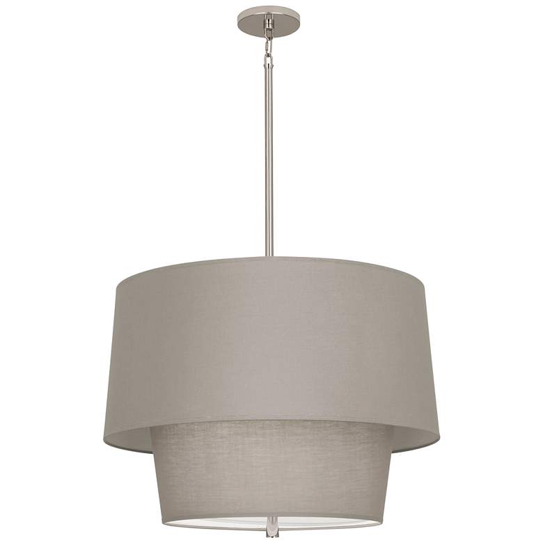Image 4 Robert Abbey Decker 18 1/4"H Polished Nickel and Smoke Gray Pendant more views