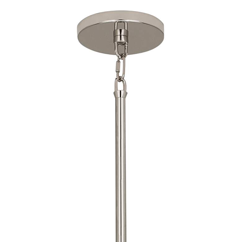 Image 3 Robert Abbey Decker 18 1/4"H Polished Nickel and Smoke Gray Pendant more views