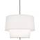 Robert Abbey Decker 18 1/4"H Polished Nickel and White Pendant Light