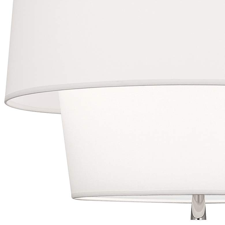 Image 2 Robert Abbey Decker 18 1/4"H Polished Nickel and White Pendant Light more views