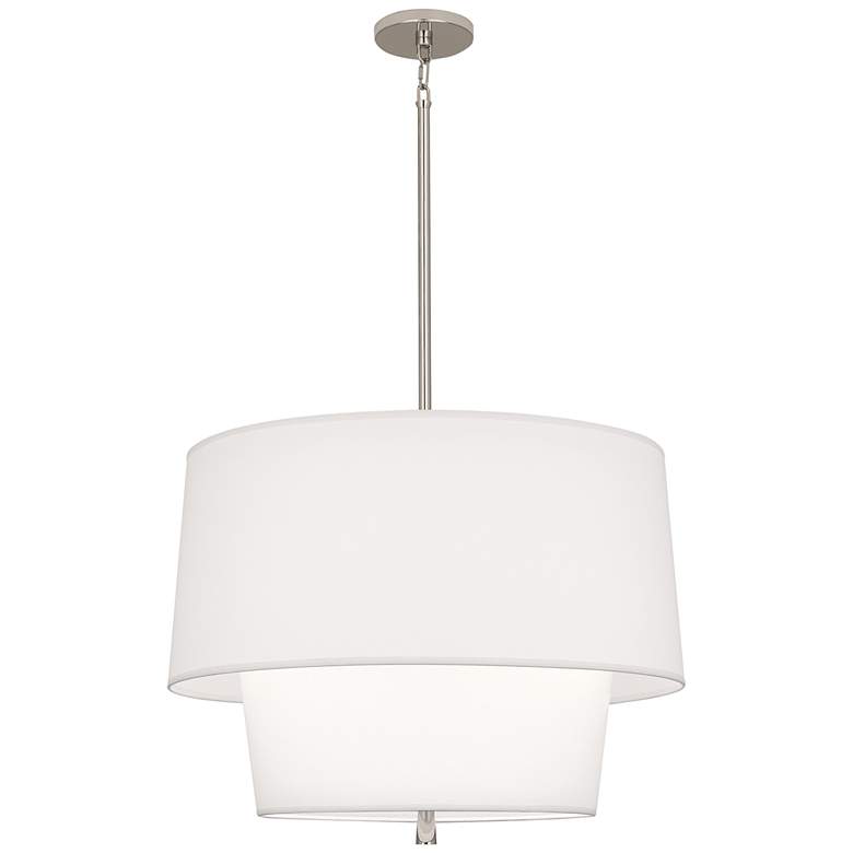 Image 4 Robert Abbey Decker 18 1/4"H Polished Nickel and White Pendant Light more views