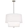 Robert Abbey Decker 18 1/4"H Polished Nickel and White Pendant Light