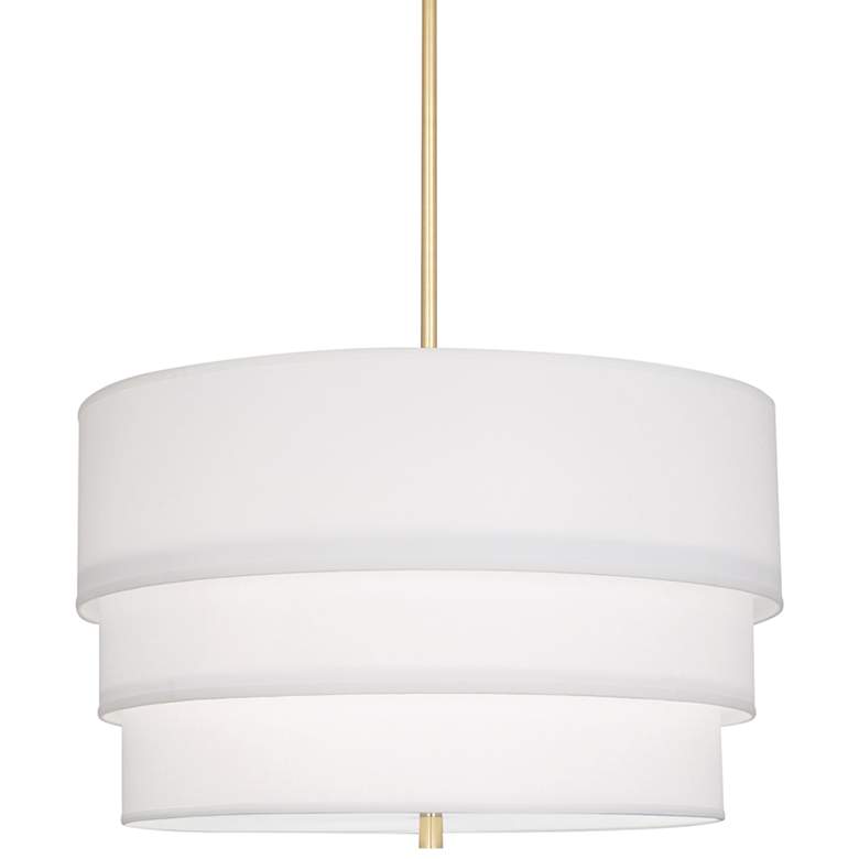 Image 1 Robert Abbey Decker 24 inchW Modern Brass and Ascot White Pendant Light