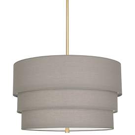 Image1 of Robert Abbey Decker 24"W Modern Brass and Smoke Gray Pendant Light