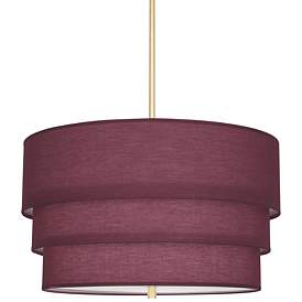 Image1 of Robert Abbey Decker 24"W Modern Brass and Vintage Wine Pendant Light