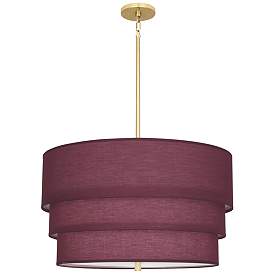 Image4 of Robert Abbey Decker 24"W Modern Brass and Vintage Wine Pendant Light more views