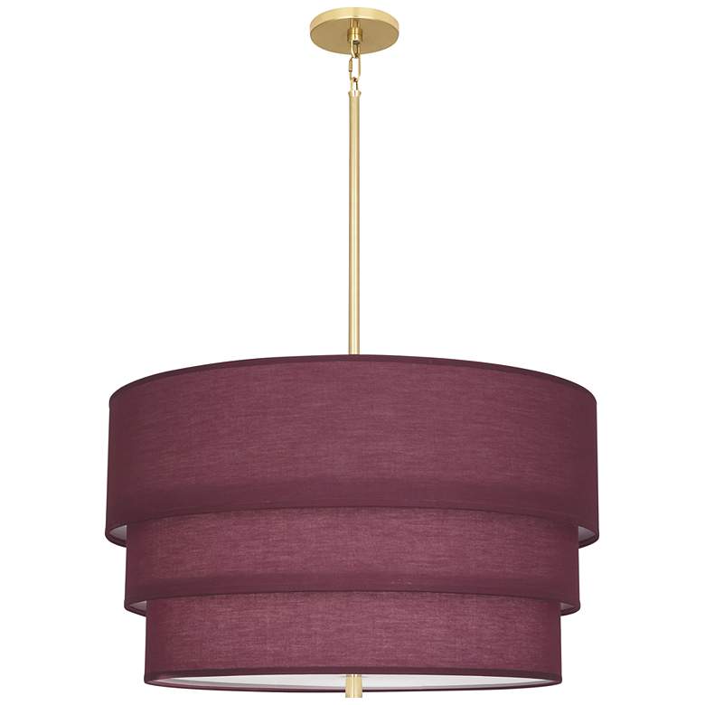 Image 4 Robert Abbey Decker 24"W Modern Brass and Vintage Wine Pendant Light more views