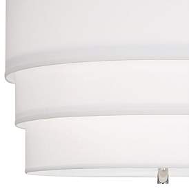 Image2 of Robert Abbey Decker 24"W Polished Nickel and Ascot White Pendant Light more views