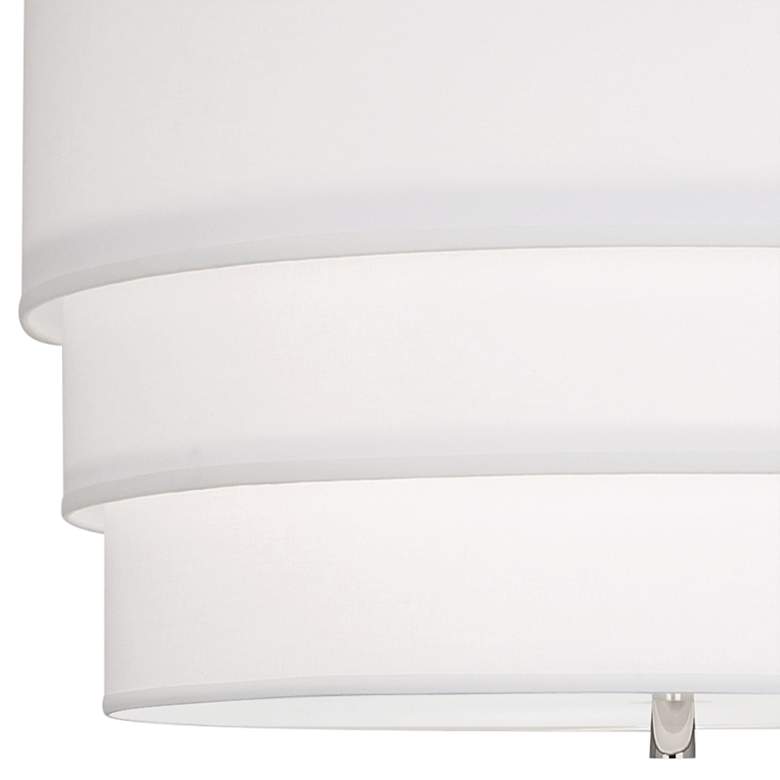 Image 2 Robert Abbey Decker 24"W Polished Nickel and Ascot White Pendant Light more views