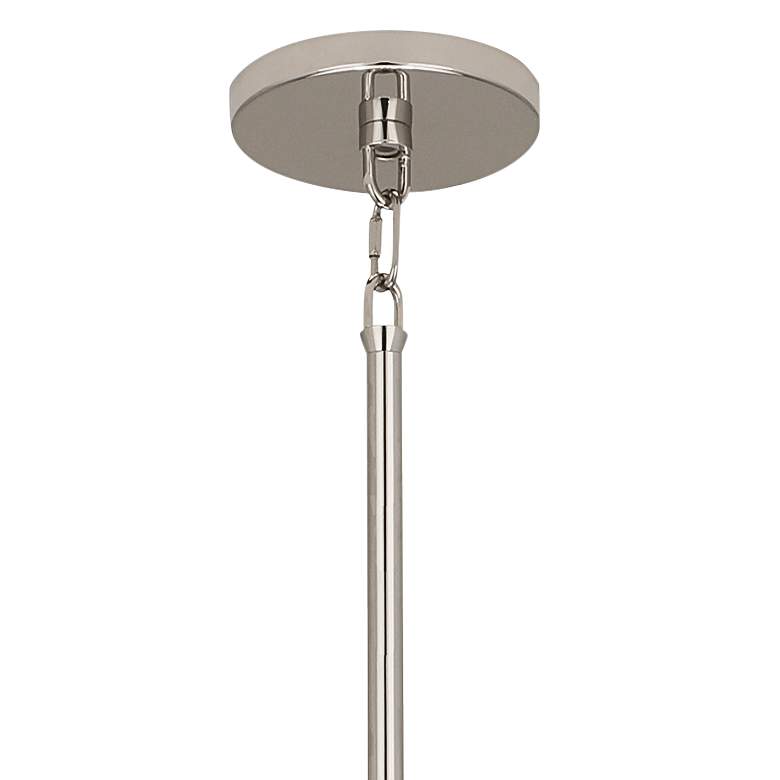 Image 3 Robert Abbey Decker 24"W Polished Nickel and Ascot White Pendant Light more views