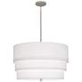 Robert Abbey Decker 24"W Polished Nickel and Ascot White Pendant Light