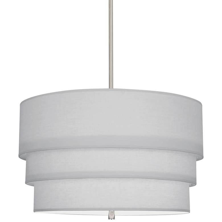 Image 1 Robert Abbey Decker 24 inchW Polished Nickel and Pearl Gray Pendant Light