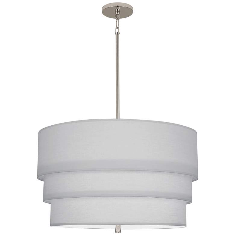 Image 4 Robert Abbey Decker 24"W Polished Nickel and Pearl Gray Pendant Light more views