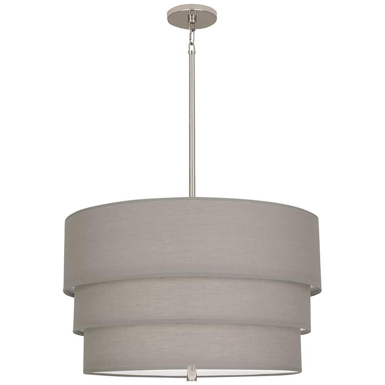 Image 4 Robert Abbey Decker 24"W Polished Nickel and Smoke Gray Pendant Light more views
