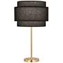 Robert Abbey Decker 28 3/4" Black Shade and Brass Modern Table Lamp
