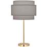 Thumbnail2 of Robert Abbey Decker 28 3/4" Brass Table Lamp with Smoke Gray Shade