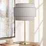 Thumbnail1 of Robert Abbey Decker 28 3/4" Brass Table Lamp with Smoke Gray Shade