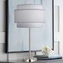 1_Robert Abbey Decker 28 3/4" Polished Nickel Lamp with Pearl Gray Shade