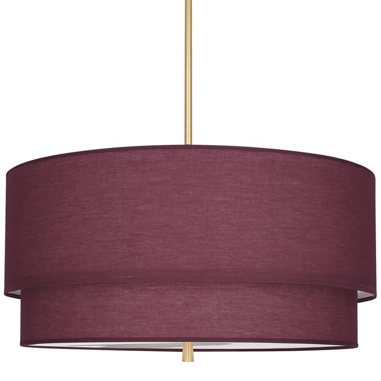 Image 1 Robert Abbey Decker 30"W Modern Brass and Vintage Wine Pendant Light