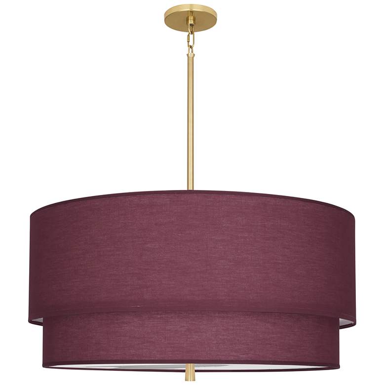 Image 4 Robert Abbey Decker 30"W Modern Brass and Vintage Wine Pendant Light more views