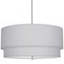 Robert Abbey Decker 30"W Polished Nickel and Pearl Gray Pendant Light