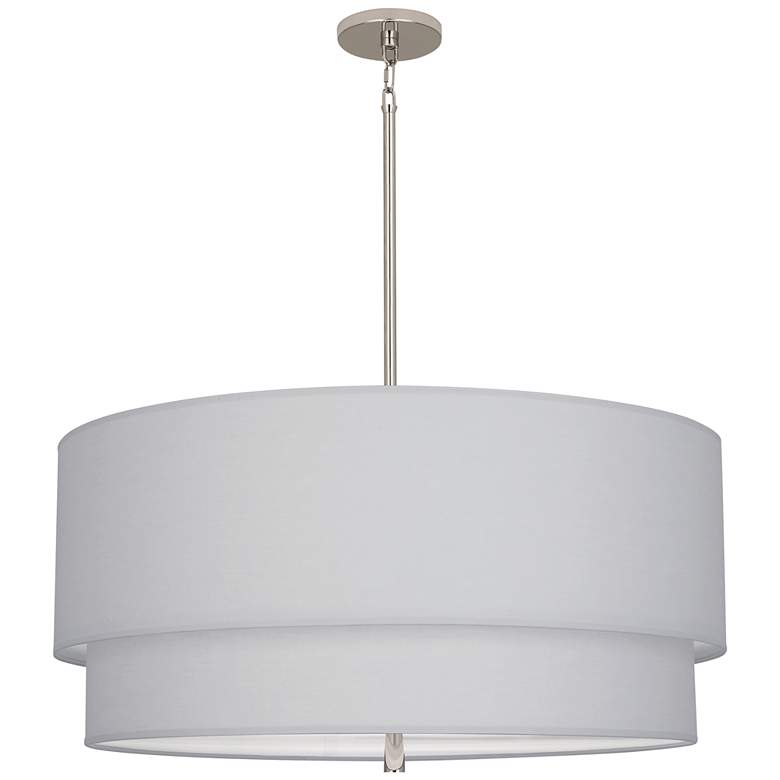 Image 4 Robert Abbey Decker 30"W Polished Nickel and Pearl Gray Pendant Light more views