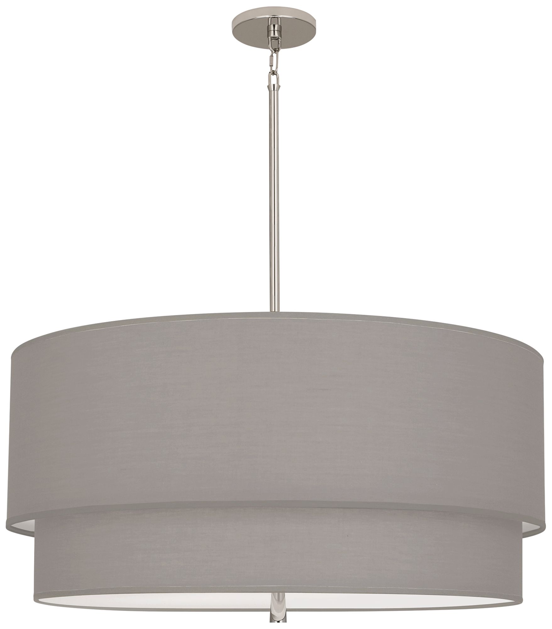 Image 4 Robert Abbey Decker 30"W Polished Nickel and Smoke Gray Pendant Light more views