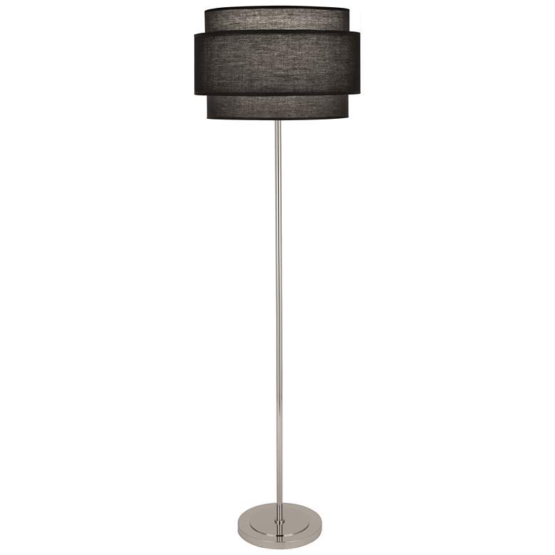 Image 1 Robert Abbey Decker 62 3/4" High Black and Nickel Modern Floor Lamp